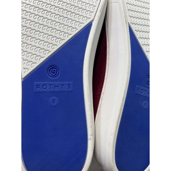 Rothys Slip-On garnet red knit Sneakers women Size 8 - Picture 6 of 10